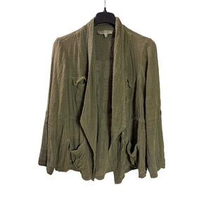 Vintage Y2K Torrid Olive Green Lightweight Open Front Jacket 1(US 1X)